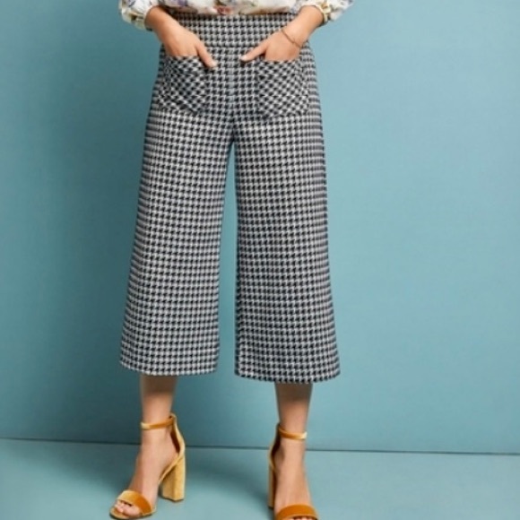Anthropologie Pants - Anthropologie x Eva Franco Houndstooth Cropped Pan